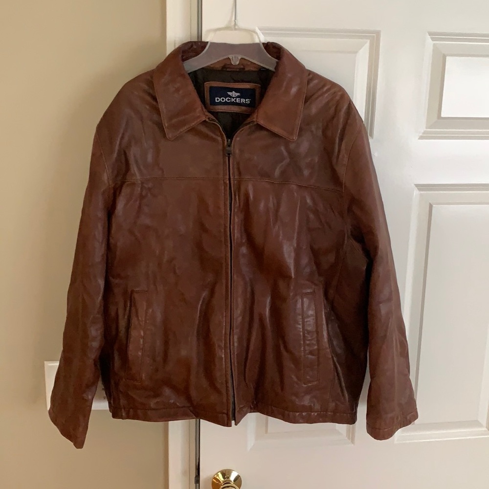 Dockers Men’s XXL 100% Genuine Leather coat